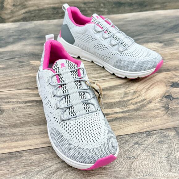 NIB Rieker R-Evolution Shelby 03 Sneakers Trainer 8 39 Gray Pink - Picture 6 of 12